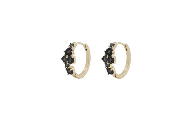 Twist of sweden copenhagen ring earrings gold black 19 mm product image