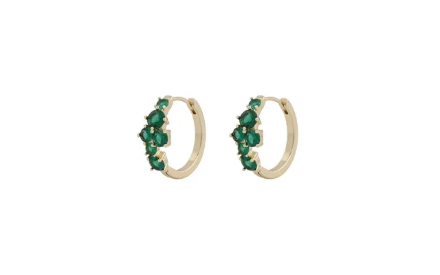 Twist of sweden copenhagen ring earrings gold green 19 mm product image