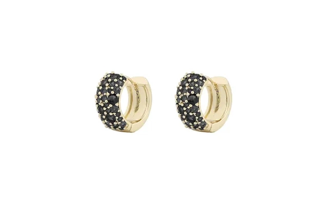 Twist of sweden copenhagen wide ring earrings gold black 18,5 mm product image