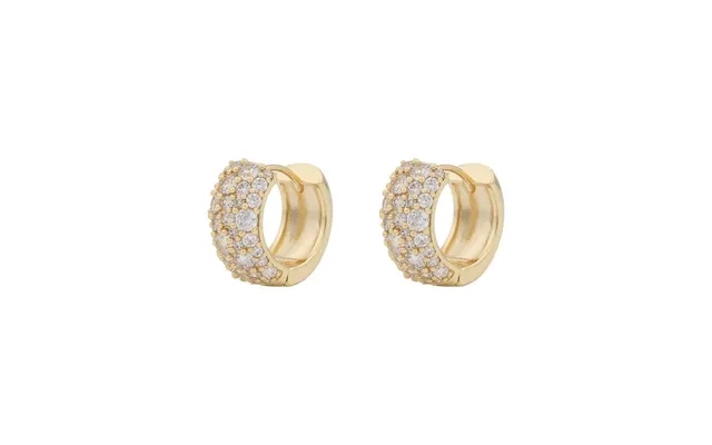 Twist of sweden copenhagen wide ring earrings gold clear 18,5mm product image