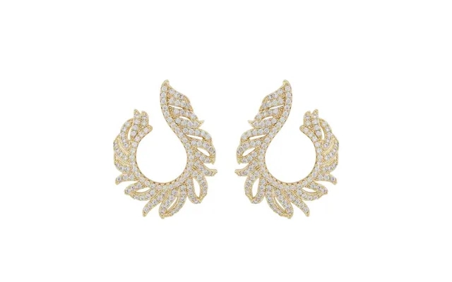 Snö Of Sweden North Loop Earrings Gold Clear 31 Mm product image