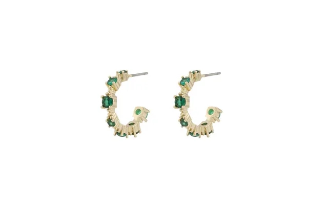 Snö Of Sweden Wiz Oval Earrings Gold Green 17 Mm product image