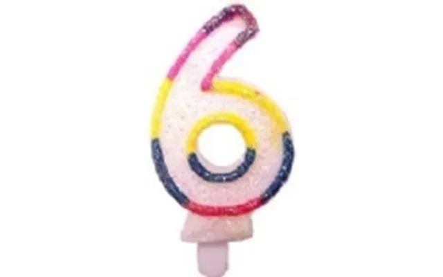Godan Candle With A Glitter Number 6 product image