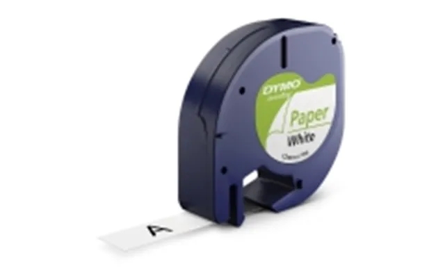Label tape dymo letratag 12mm x 4m white paper tape product image