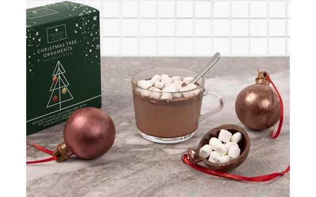Christmas tree balls in chocolate 3-pak product image