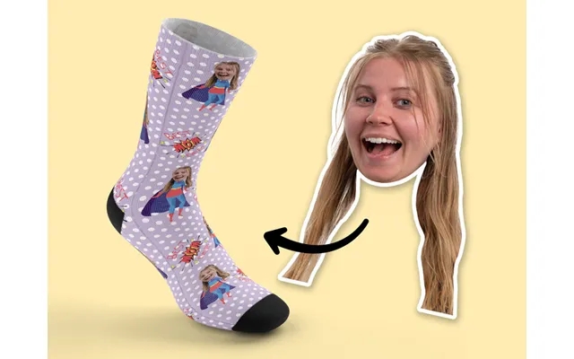 Personal stockings with picture - super mom product image