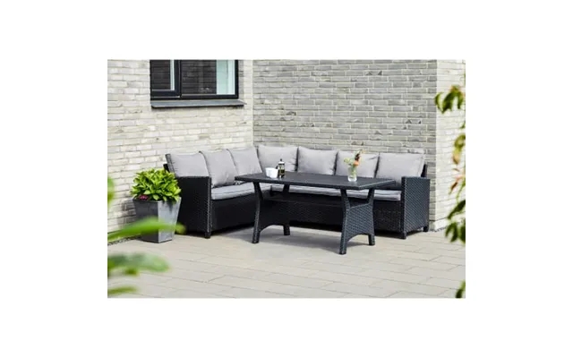 Nanna lounge set including. Cushions - black gray product image