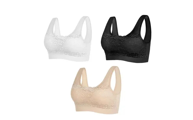 Comfort fuels seamless bra with lace package with 3 paragraph product image
