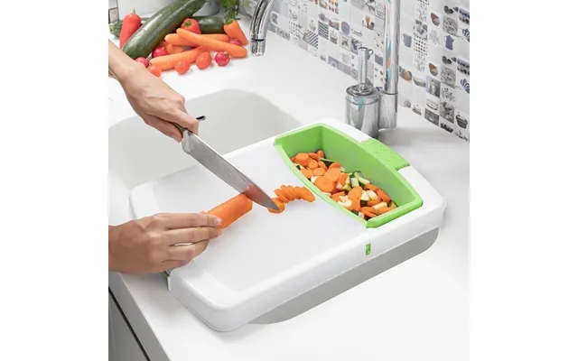 Forlængeligt 3-i-1 cutting board with tray - container past, the laws drain practicut innovagoods product image