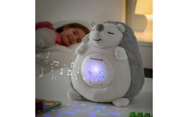 Plush hedgehogs with white noise past, the laws projector meet nightmare spikey innovagoods product image