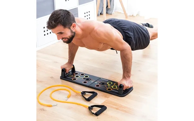 Push-up push-up boards with resistance bands past, the laws øvelsesvejledning pulsher innovagoods product image