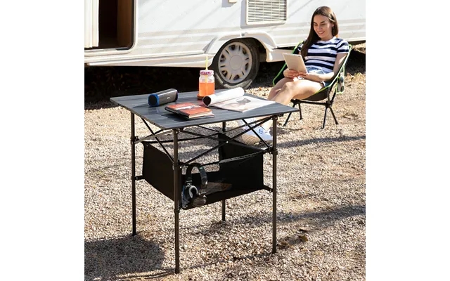 Foldable camping table with basket past, the laws upholstery folble innovagoods product image