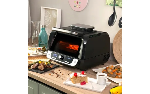 Varmluftsfrituregryde with grill - accessories past, the laws recipe innovagoods fryinn 12-in-1 6000 black steel 3400 w 6 l product image