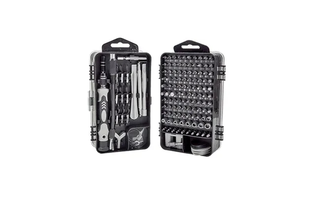 Multifunctional screwdriver with 138 parts - black product image