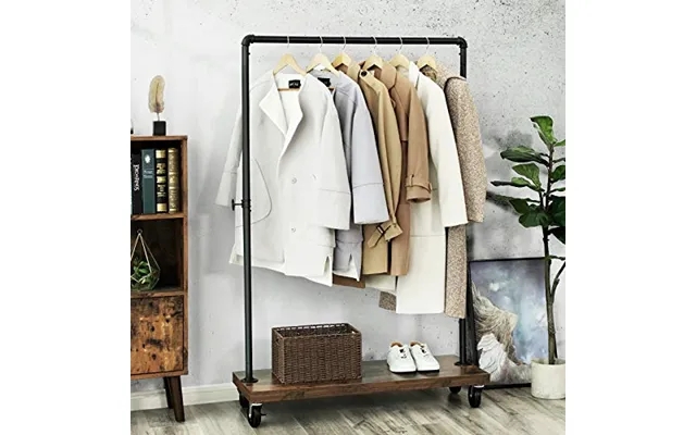 Clothes rack powerful pipes to 90 kg on wheel with bottom product image