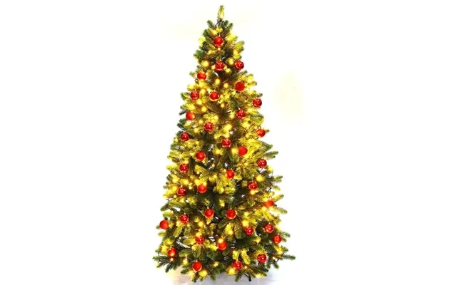 Juletræ 180 Cm Spritzguss Med 288 Led Lys Og 34 Røde Kugler product image