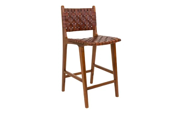 Perugia barstool brown with brown leather product image