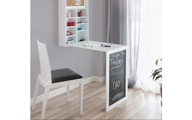 Wall mounted folding table with shelves past, the laws blackboard product image