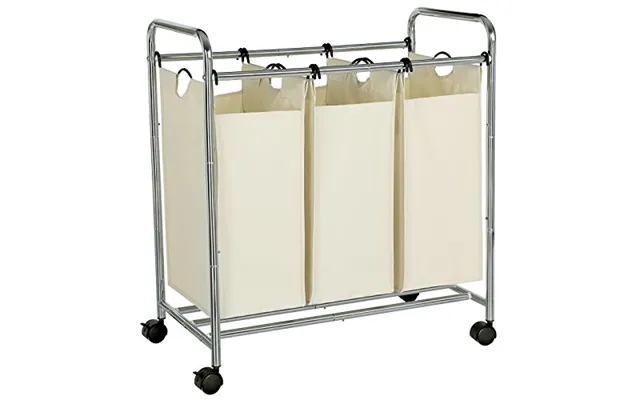 Laundry basket with 3 space beige product image