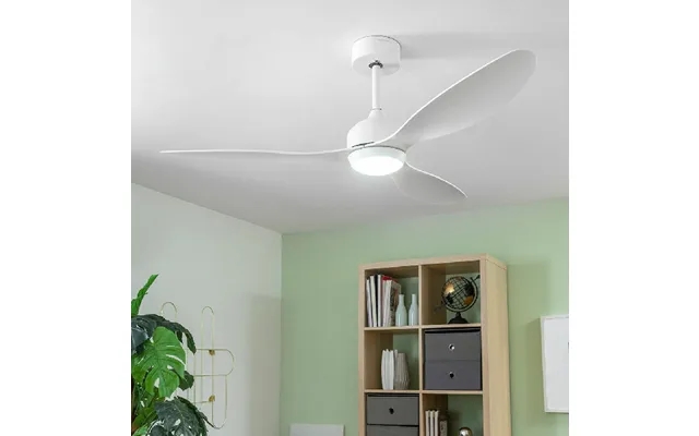 Ceiling fan with led light past, the laws 3 abs wings flaled innovagoods white 36 w product image