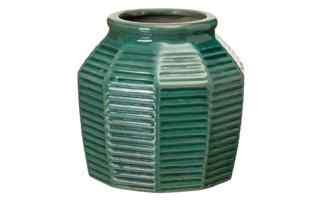 Flowerpot 19,5 x 19,5 x 18,5 cm ceramics dark blue product image