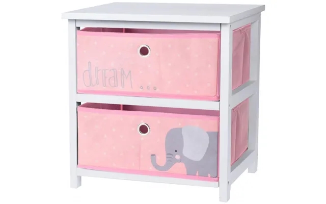 Nightstand with drawers pink product image