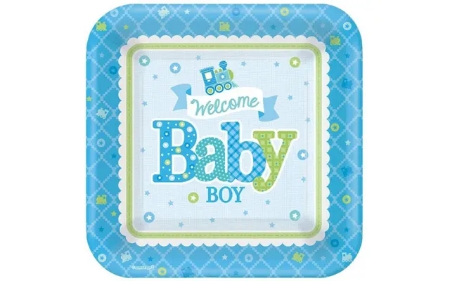Baby shower paper plates - boy product image
