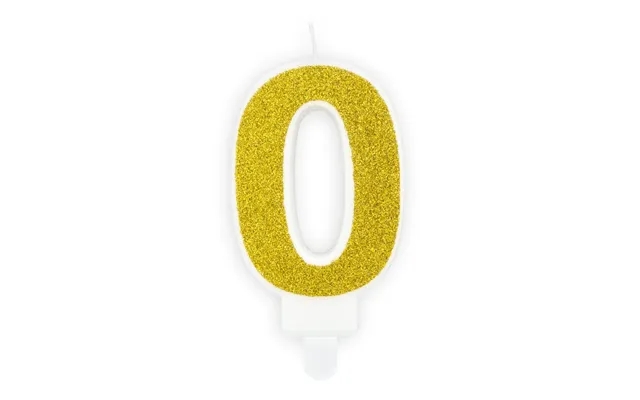 Gold birthday candles numbers 0 - tal product image