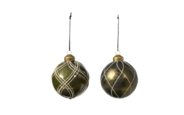 Christmas balls in glass ant. Green product image