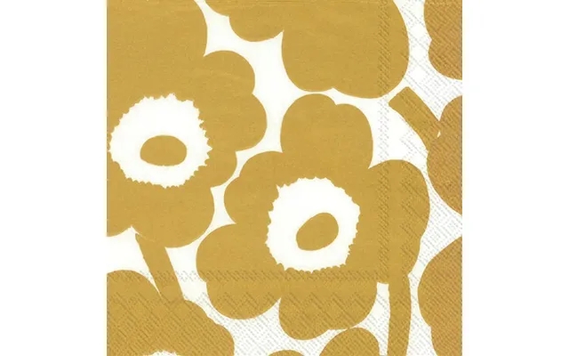 Marimekko pattern napkins - white past, the laws gold product image