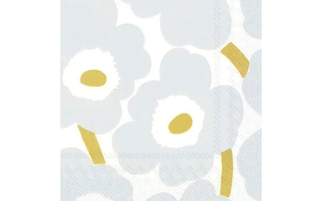 Marimekko pattern napkins in white - gold past, the laws silver product image