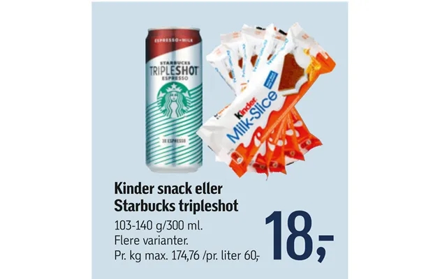 Kinder Snack Eller Starbucks Tripleshot product image