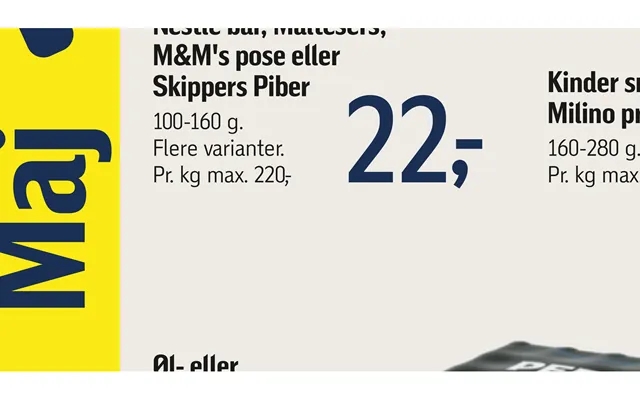 Anthon Berg Marcipanbrød, Nestle Bar, Maltesers, Skippers Piber product image