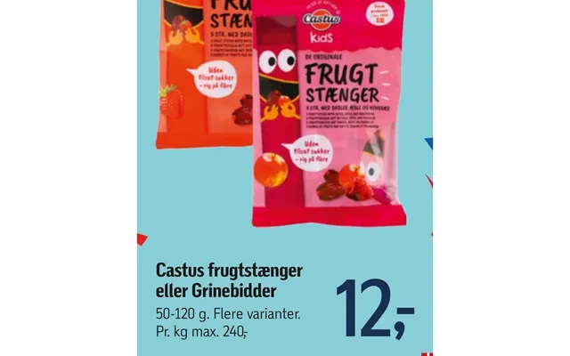 Castus fruit bars or grin chunks product image