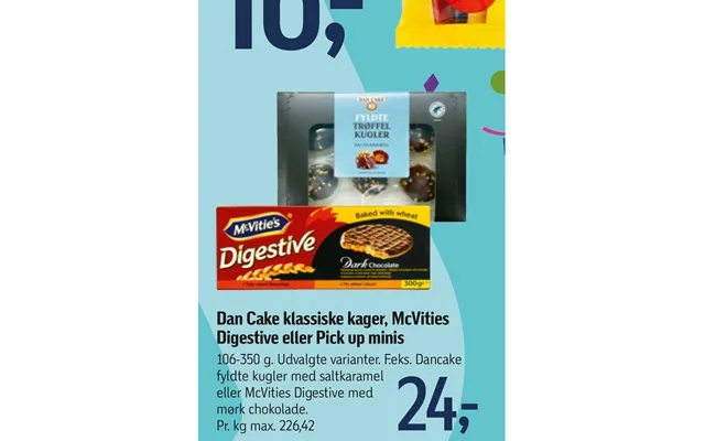 Dan Cake Klassiske Kager, Mcvities Digestive Eller Pick Up Minis product image