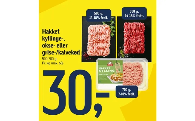 Hakket Kyllinge-, Okse- Eller product image