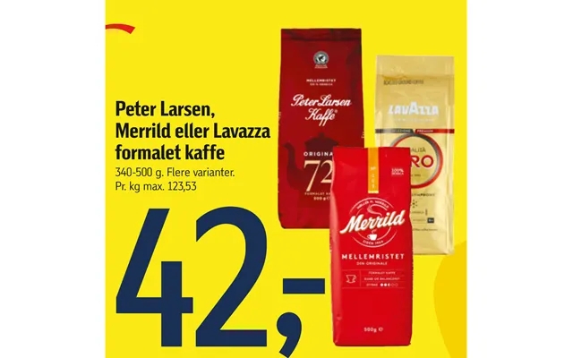 Peter Larsen, Merrild Eller Lavazza Formalet Kaffe product image