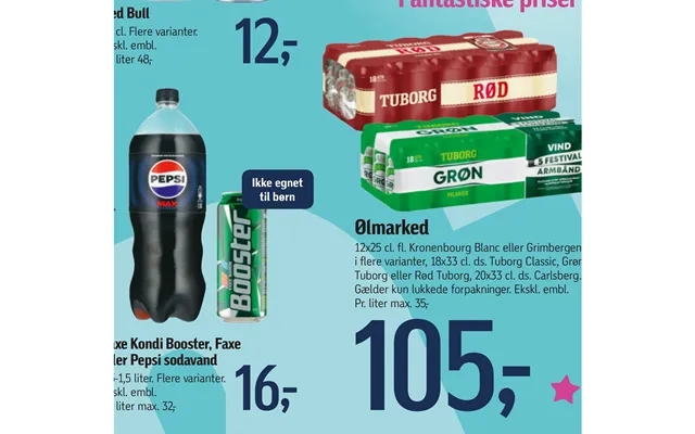 Red Bull Faxe Kondi Booster, Faxe Eller Pepsi Sodavand product image