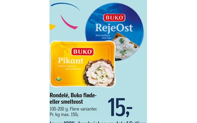 Rondelé, Buko Flødeeller Smelteost product image