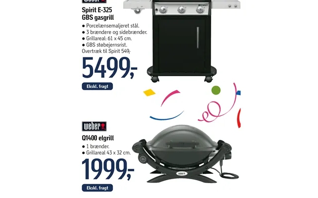 Spirit e-325 gbs gas grill q1400 electric grill product image