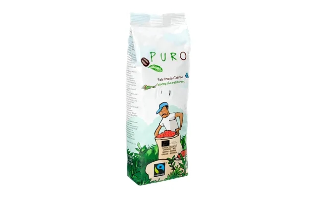 Puro organic dark roast coffee beans 250 g. product image
