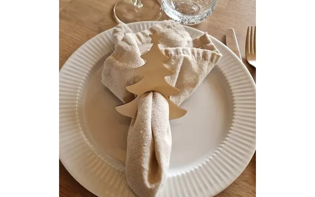 Napkin ring in wood - christmas tree product image