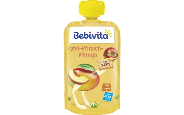 Bebivita Pressepose Æble Fersken Mango Med Kiks 120g product image