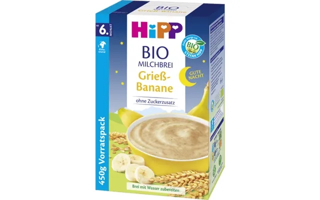 Hipp Bio Mælkegrød Semulje Banan 450g product image
