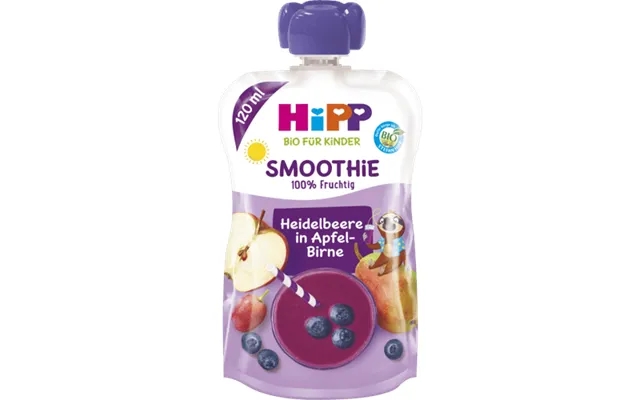 Hipp Smoothie Mix Bio Blåbær I Æble Og Pære 120ml product image