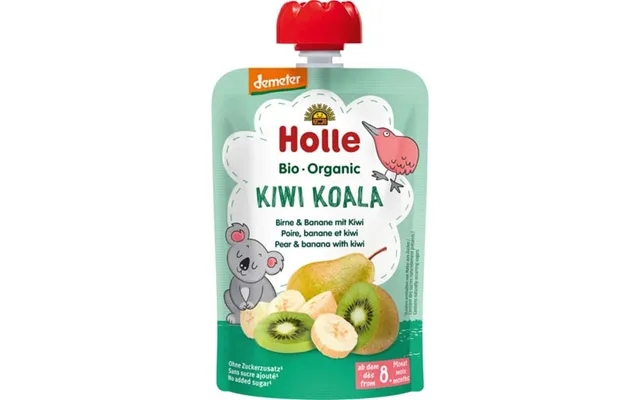 Holle Bio Dd Squeeze Bag Kiwi Koala Pære & Banan Med Kiwi 100g product image