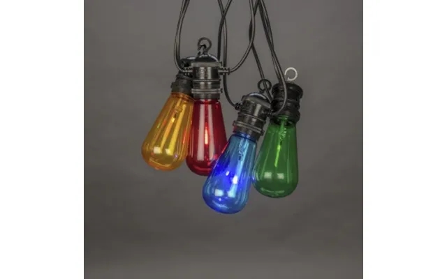 Konstsmide Lyssløjfe E27 Med 10 Farvede Led-lamper 5v Ip44 4149-500 Modsvarer N A product image