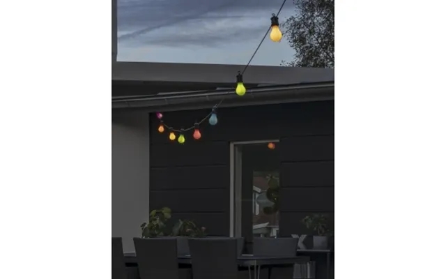 Konstsmide Lyssløjfe E27 Med 10 Farvede Led-lamper - Dimmer 24v Ip44 4151-500 Modsvarer N A product image