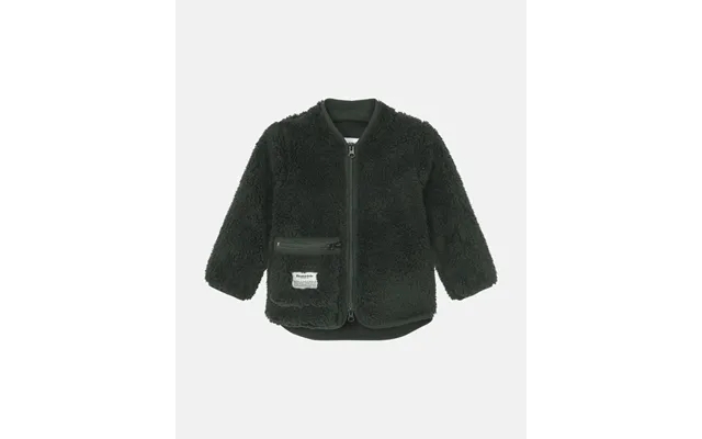 Fleece jacket kids recycled polyester green product image