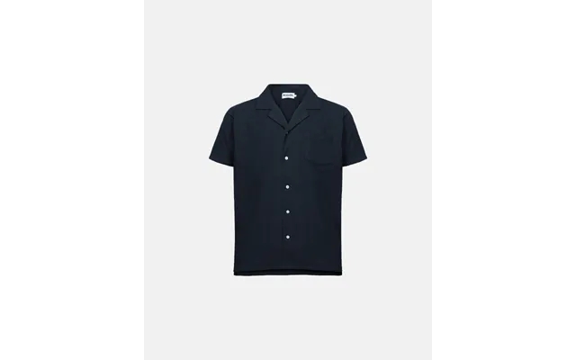 Short sleeve shirt terry cotton navy product image
